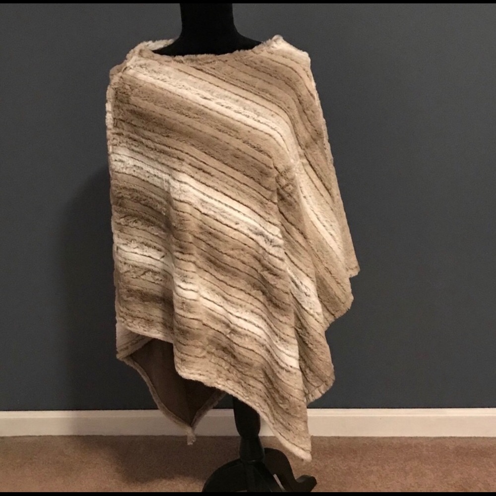 Faux Fur Poncho